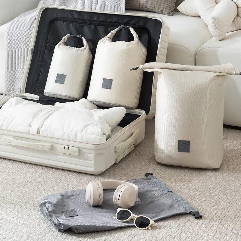Large Capacity Vacuum Compression Storage Bags Set for Travel, Foldable Luggage Packing with Dust-Proof Cover Storage Bags