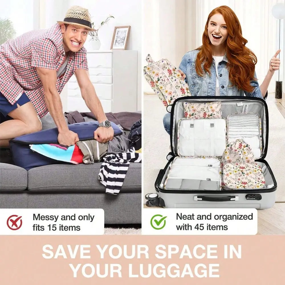 Travel Storage Bags, Packing Cubes Luggage Packing Organizers For Travel Accessories, Suitcase Organizer Storage Bag Travel Cos